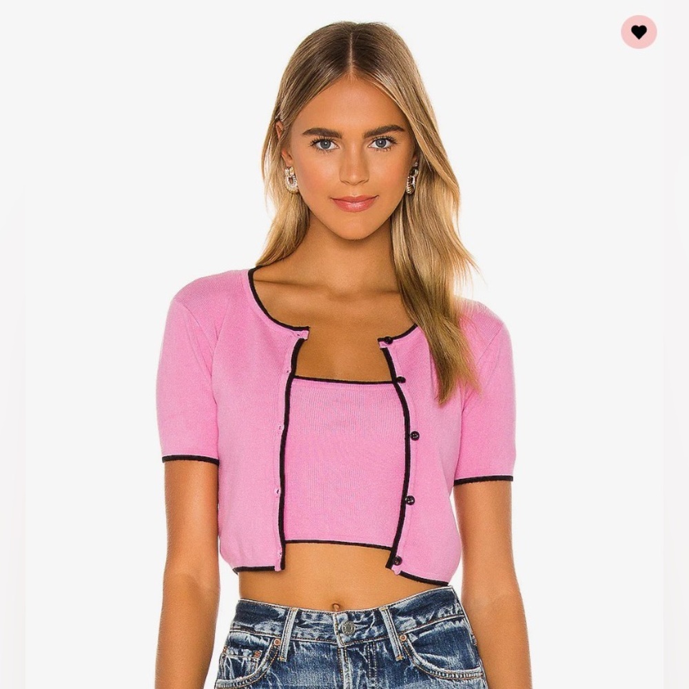 Amy cardi set by majorelle (pink and black)
